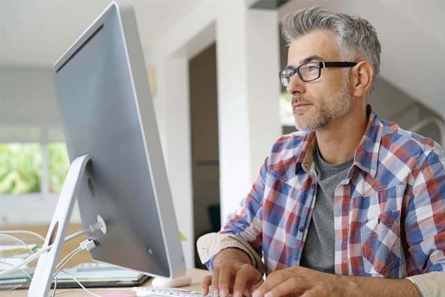 Person using computer